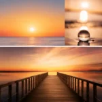 A breathtaking sunrise over calm ocean waters, reflecting the golden light of the new day.