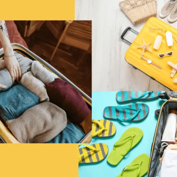 Organized suitcase with weekend outfit ideas and packing essentials for a stylish getaway